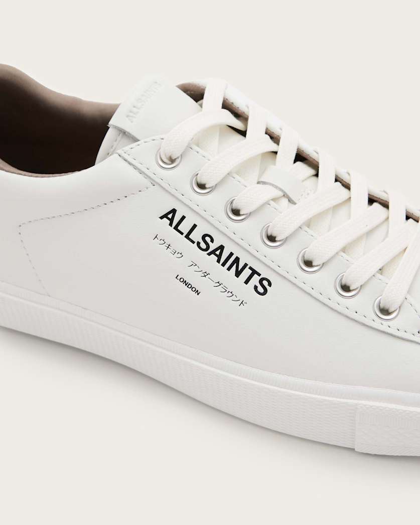 Underground Leather Low Top Trainers TRIPLE WHITE | ALLSAINTS